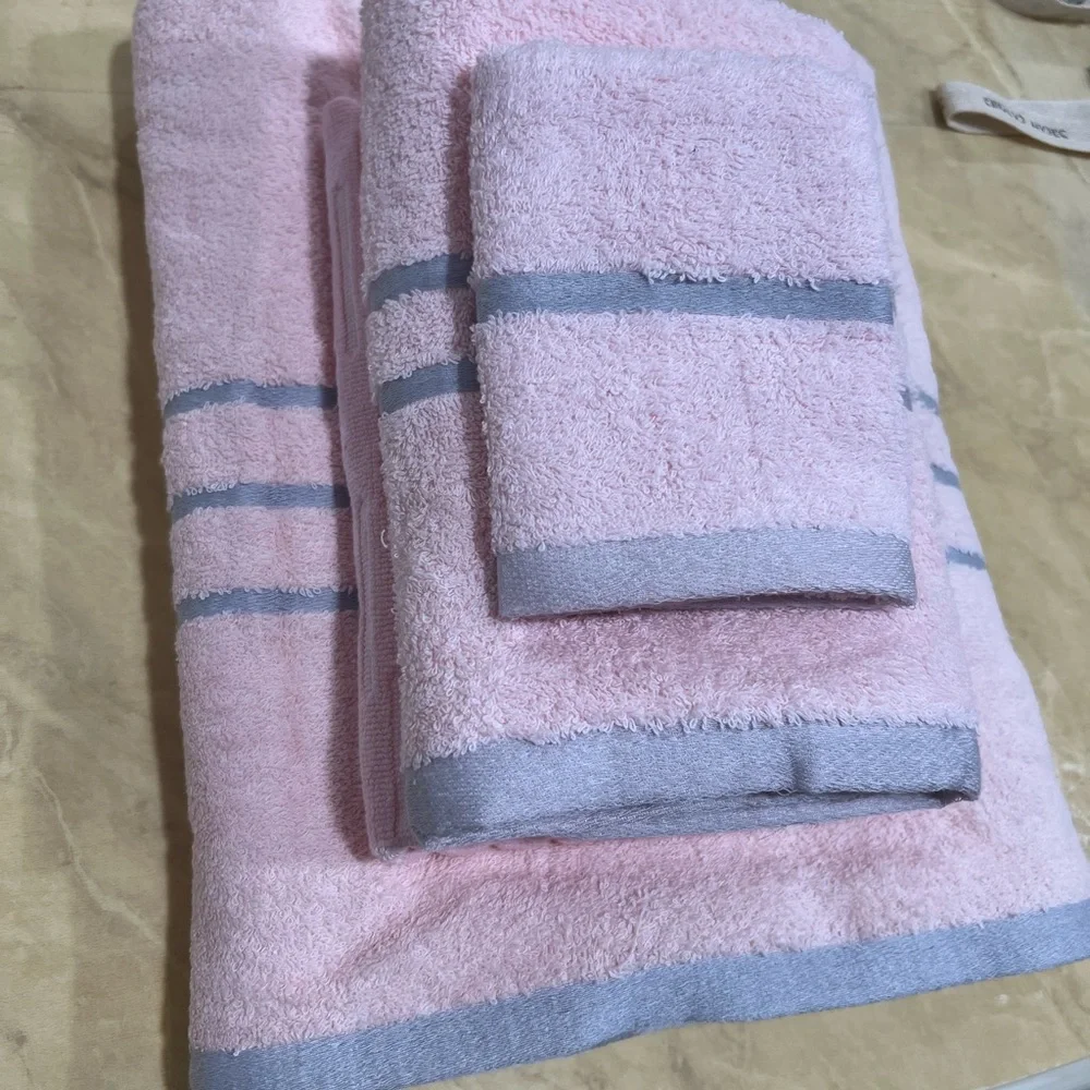 Dream Catcher Pink and Gray Towel Set of 4